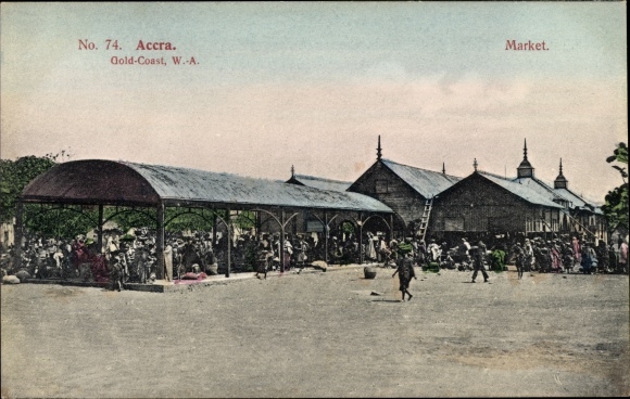 Postcard Accra Ghana Market