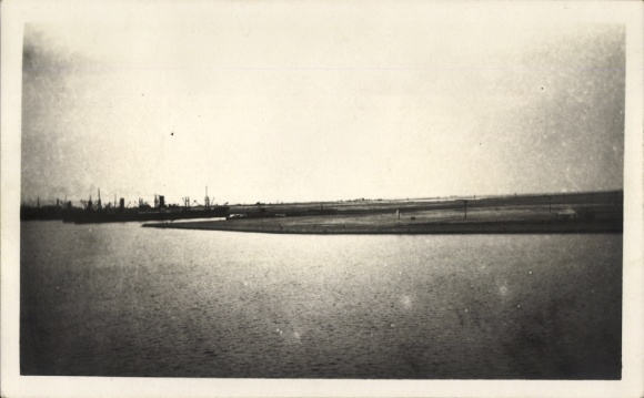 Photo Postcard Suez Egypt, German ships seized by the British
