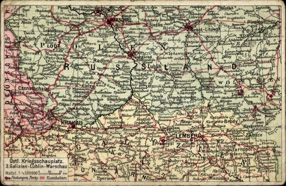 Maps of the Eastern Theater of War, Galicia-Lublin-Warsaw