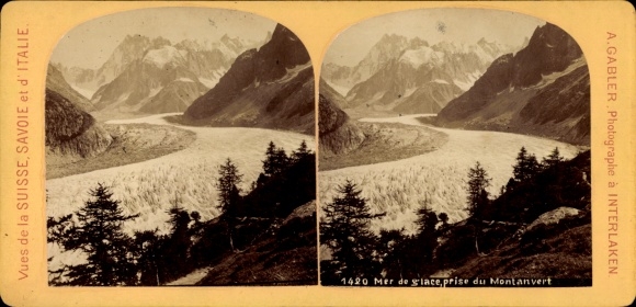 Stereo photo Haute Savoie, Mer de glace, Montanvert