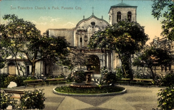 Postcard Panama, Church and Park