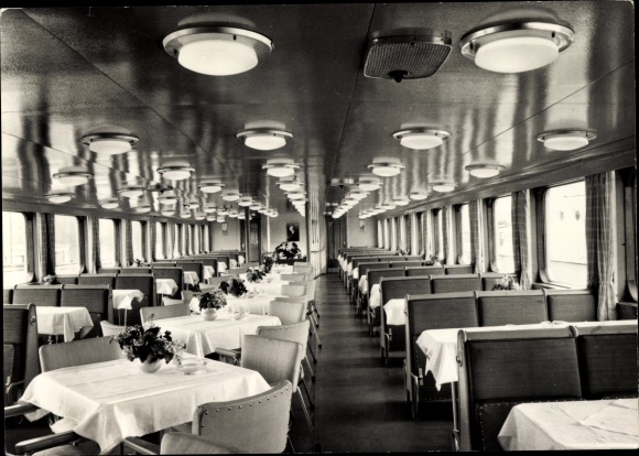 Postcard Weiße Flotte Berlin, luxury passenger ship, social salon, interior view