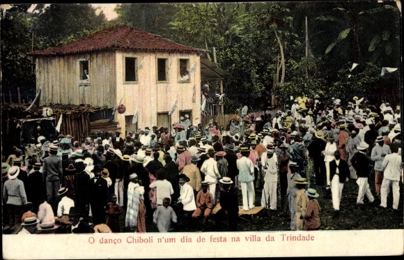 Postcard Trinidad, O danco Chiboli n'um dia de festa na villa da Trindade