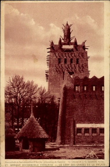 CPA Afrique-Occidentale française, Camp des Gardes et le Palais