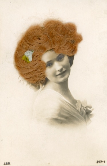 Real hair portrait of a young woman
