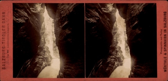 Stereo photo Sankt Johann im Pongau in Salzburg, Liechtensteinklamm