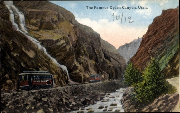 Postcard Utah USA, The famous Ogden Canyon