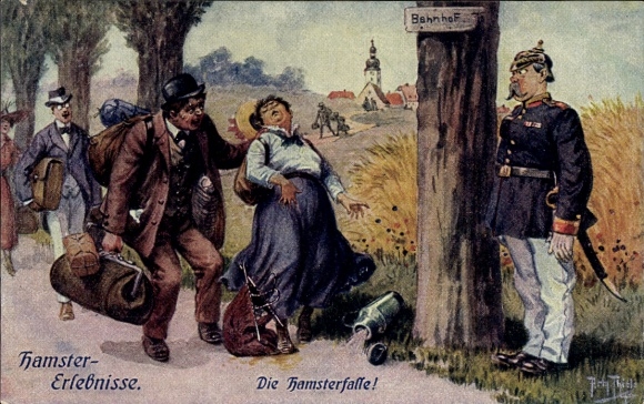 Artist Postcard Thiele, Arthur, Hamster Experiences, The Hamster Trap, Travelers