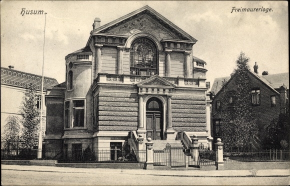 Postcard Husum in North Friesland, Masonic Lodge