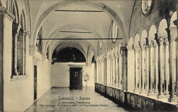 Postcard Dubrovnik Croatia, Franciscan Monastery