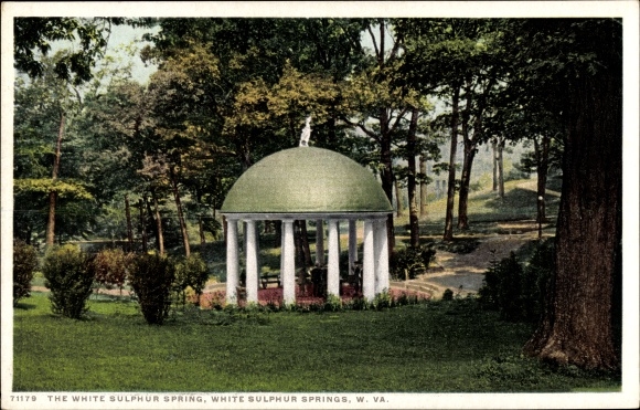 Postcard White Sulphur Springs West Virginia, The White Sulphur Spring