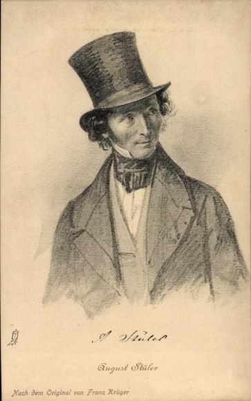 Artist Postcard Krüger, Franz, Architect Friedrich August Stüler, portrait
