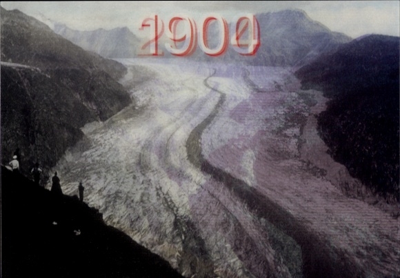 3D Postcard Aletsch Glacier 1900 and 2004, WWF Climate Action Plan
