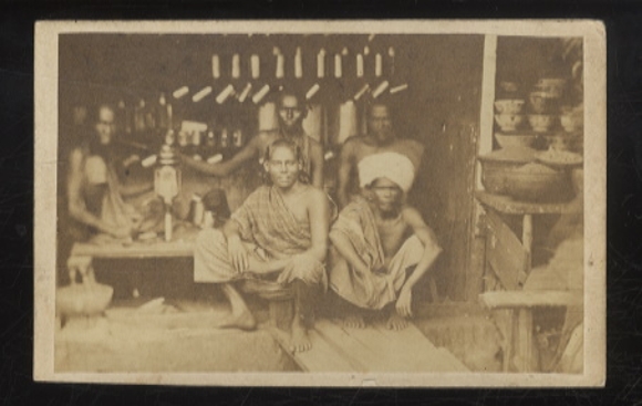 Malaysia - Original photograph - August Sachtler, around 1864 - Penang, market, Malay traders