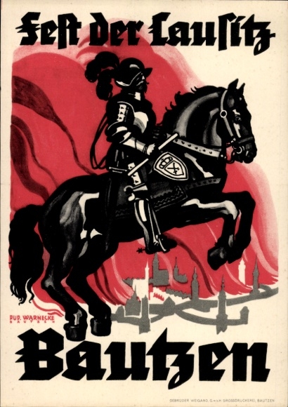 Artist Postcard Warnecke, Bautzen, Upper Lusatia, Lusatia Festival 1938