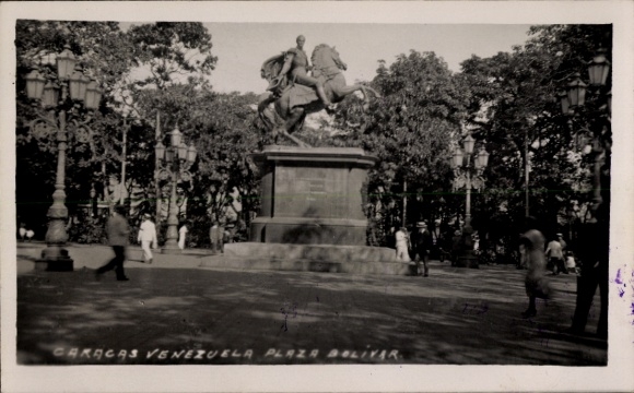 Postcard Caracas Venezuela, Plaza Bolivar
