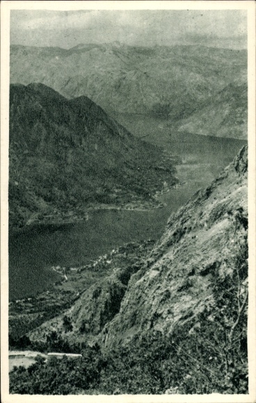 Postcard Montenegro, Boka Kotorska, Bocche di Cattaro, Bay of Kotor