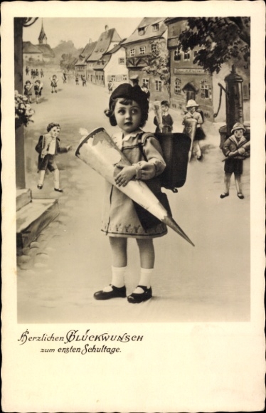 Congratulations on starting school, children, and your school cone!