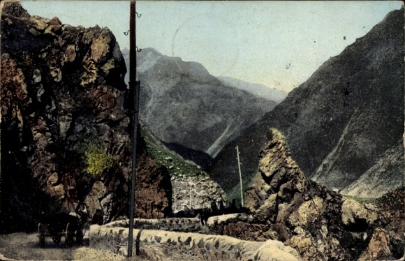 CPA Caucase, Le chemin militaire Grousien, La porte de Diable