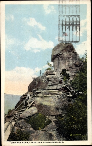 Postcard North Carolina USA, Chimmey Rock