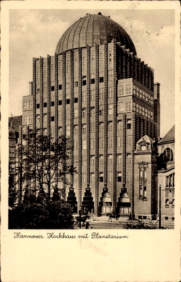 Postcard Hannover in Lower Saxony, high-rise building, planetarium