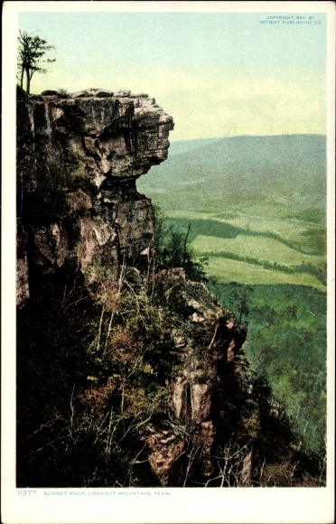 Postcard Lookout Mountain Tennessee USA, Sunset Rock