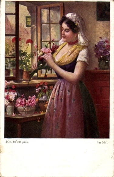 Artist Postcard Süss, Josef, In May