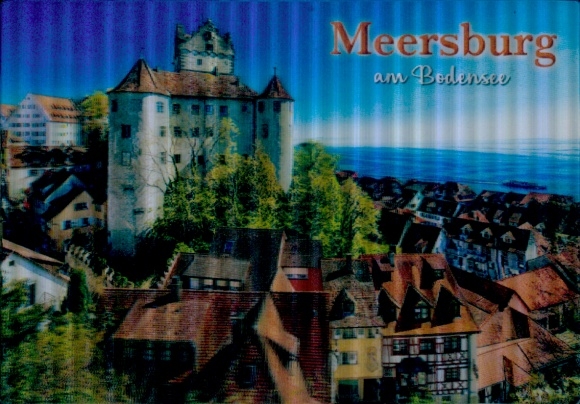 3D image of Meersburg on Lake Constance, partial view, castle