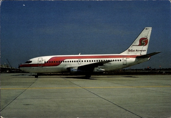 Postcard passenger aircraft, Boeing 737-2P5, Thai Airways