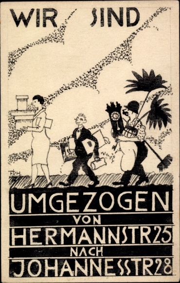 PC Heidesheim am Rhein, moving notice, from Hermannstrasse 25 to Johannesstrasse 28