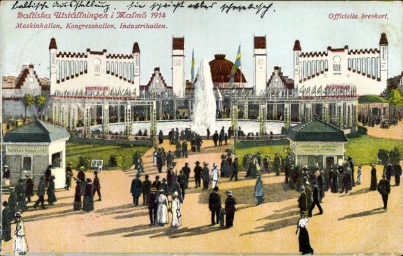 AK Malmö Sweden, Baltic Exhibition, Congress Halls