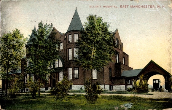Postcard Manchester New Hampshire USA, Elliott Hospital
