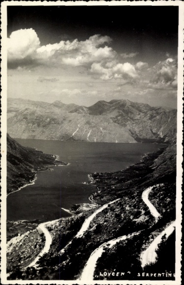 Photo Postcard Montenegro, Lovcen, serpentines, mountain road