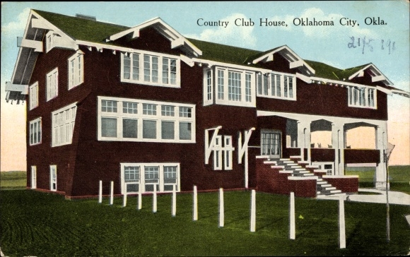 Postcard Oklahoma City Oklahoma USA, country club house