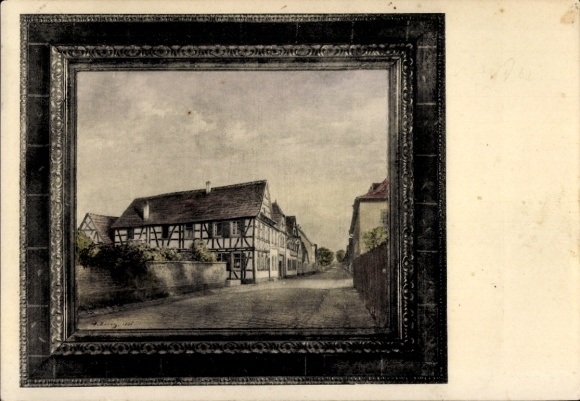 Artist Postcard Zobel, Alfons, Kandel in the Palatinate Bienwald, Gasthaus zum Rössel