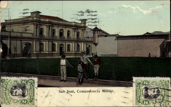 Postcard San Jose Costa Rica, Military Command