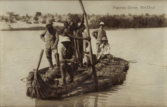 CPA Barques en Papyrus a Bot-Tchad