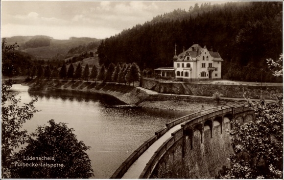 Postcard Altroggenrahmede Altena in Westphalia, Fuelbecker Reservoir