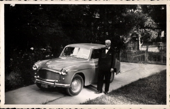 Photo Postcard Man at car