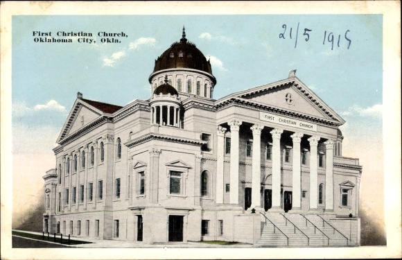 Postcard Oklahoma City Oklahoma USA, First Christian Church