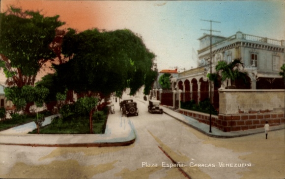 Postcard Caracas, Venezuela, Plaza España