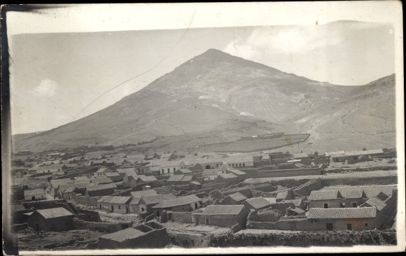 Photo Postcard Potosí Bolivia, View of the town with Cerro Rico