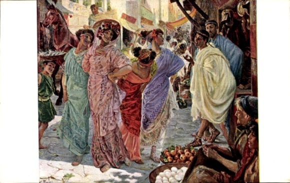 Artist Postcard Rochelgrosse, On the Street