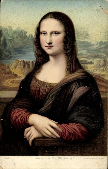 Artist Chromo-Litho Da Vinci, Leonardo, Mona Lisa