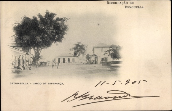 Postcard Catumbella Catumbela Angola, Largo da Esperanca