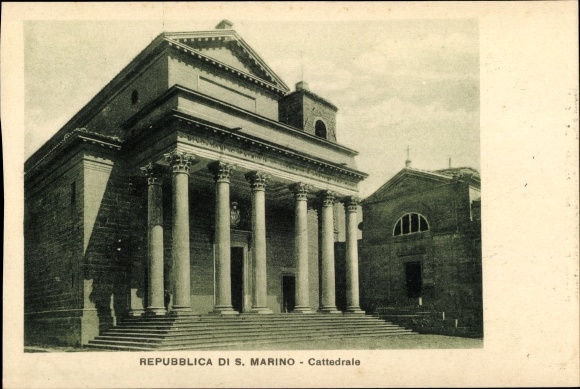 Postcard San Marino, Cathedral