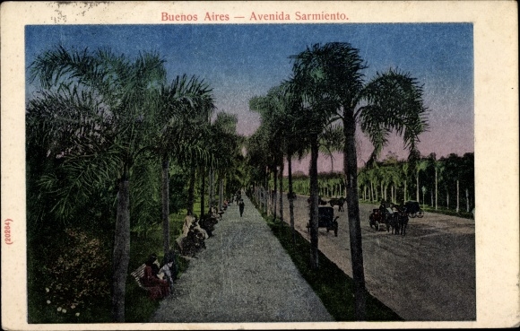 Luna Postcard Buenos Aires Argentinian, Avenida Sarmiento