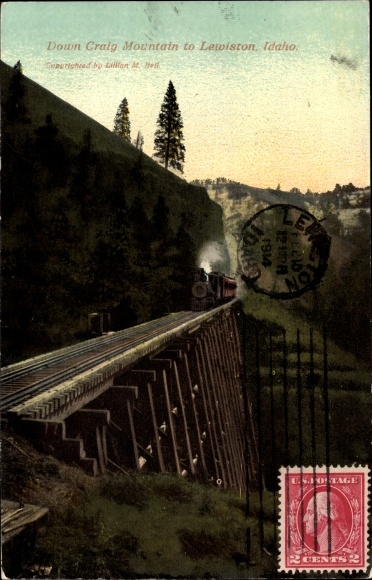 AK Lewiston Idaho USA, Down Craig Mountain, Railroad Bridge