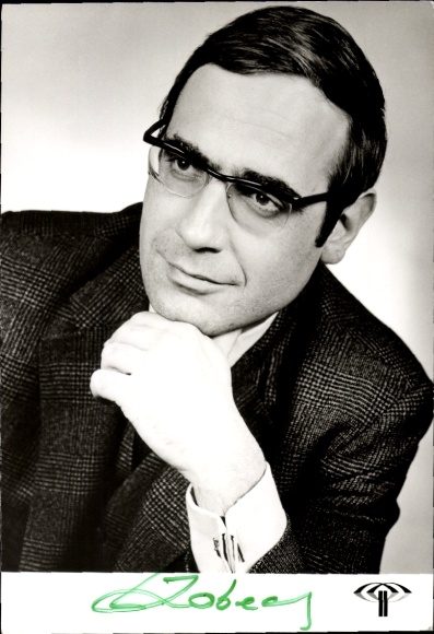 Journalist Wolfgang Lobeck, ZDF, portrait, autograph