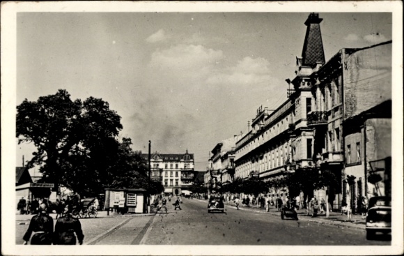 Postcard Częstochowa Tschenstochau Silesia, Ul. Cen. Karola Swierczewskiego